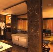 快捷酒店房间白色浴缸装修效果图片