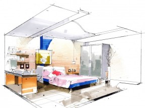 别墅设计图纸效果图 家装卧室