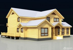 小型木屋别墅 农村两层别墅设计图