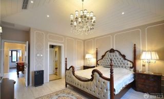 美式古典装潢设计卧室实木家具图片