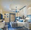 温馨地中海和美式风格混搭卧室设计效果图