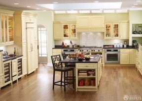 敞开式厨房效果图2020款 美式家装