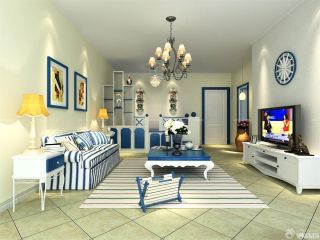 家装地中海和美式风格混搭客厅设计