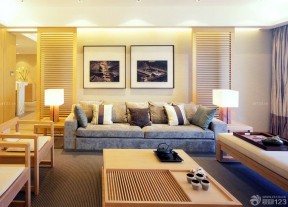 100平米中式装修风格 客厅沙发摆放装修效果图片