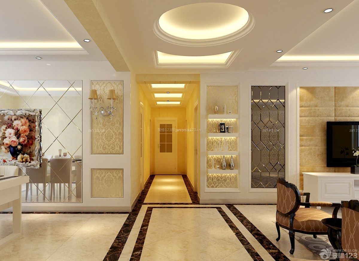 精致简欧式风格房间通道瓷砖设计
