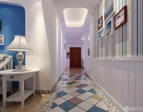 房间通道瓷砖设计 地中海风格