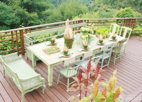交换空间阳台设计 餐桌椅子装修效果图片