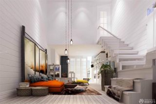 现代风格家装跃层楼梯设计效果图小户型