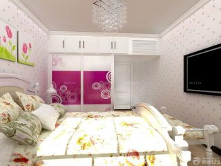 现代风格小户型卧室装修壁纸效果图