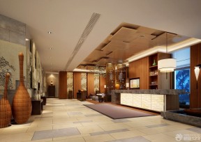 酒店大堂收银台效果图 中式风格