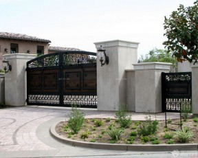 别墅外围墙门柱设计 自建别墅设计