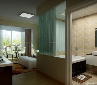 酒店式公寓浴室装修图片 