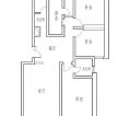 42平的紧凑小户型三室两厅平面图