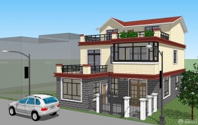 2020新款二层楼房外景图 独立别墅设计