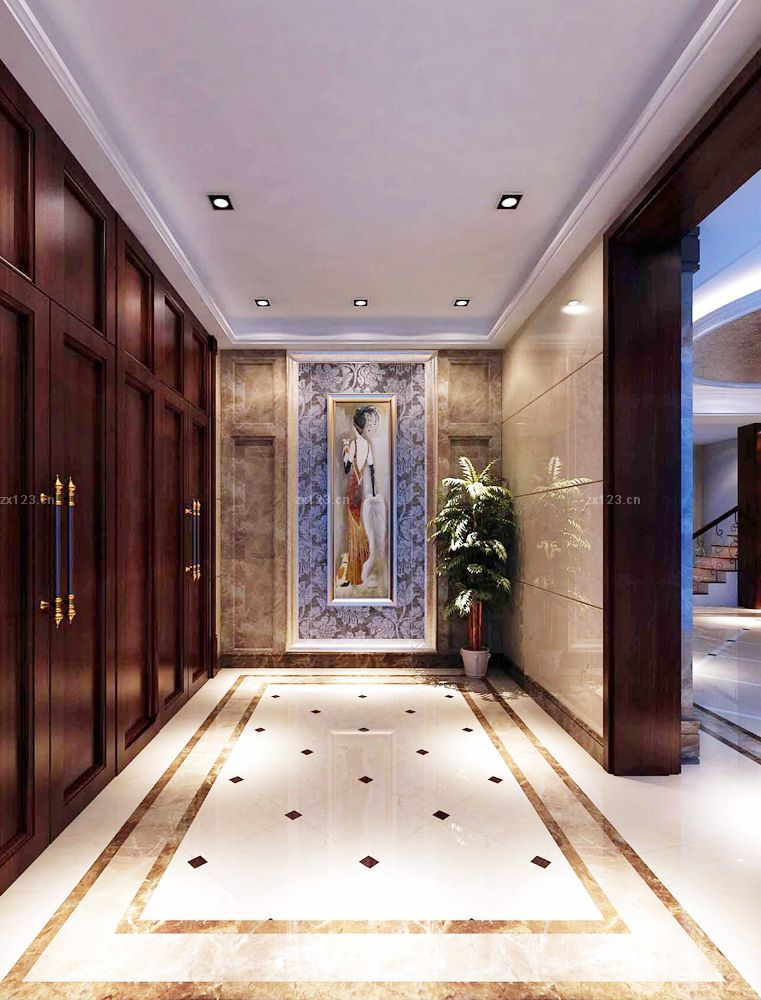 进门玄关长方形拼花贴图