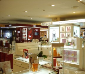 化妆品店装修效果图 玻璃展示柜