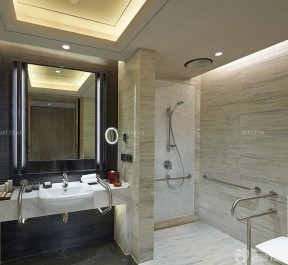 小型酒店吊顶效果图 卫生间浴室装修图