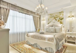 婚房卧室窗帘图片 现代中式风格