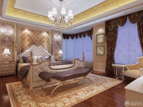 婚房卧室窗帘图片 欧式豪华装修效果图