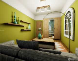 精致50多平米小户型房屋绿色墙面装修设计图