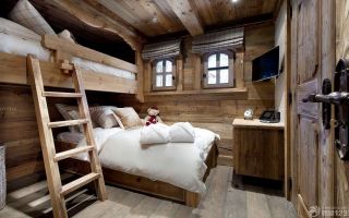 80平米木结构别墅房子卧室装修设计图