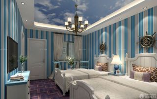 小型酒店地中海室内装修效果图