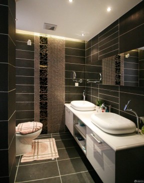 快捷酒店卫生间设计 卫生间墙面装修效果图片