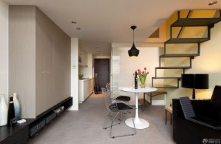 现代小户型家庭室内楼梯装修效果图大全2023图片