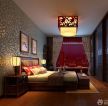 中式精装修房子卧室半截窗帘效果图