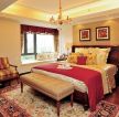 中式家庭古典卧室半截窗帘装饰效果图