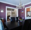 唯美三室两厅紫色墙面装修样板间效果图片