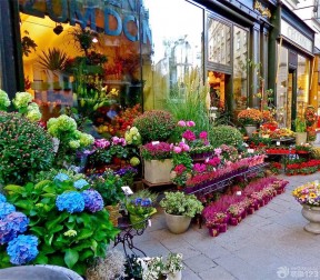 鲜花店门头产品陈列图片欣赏