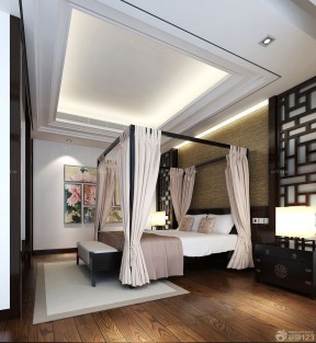 中式效果图2020 小户型卧室装修