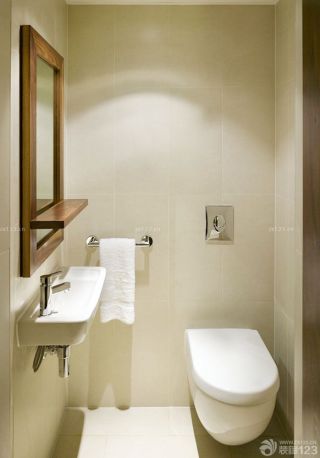 现代宾馆小卫生间镜子装修效果图片