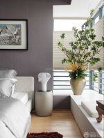 卧室飘窗台设计盆栽植物图片