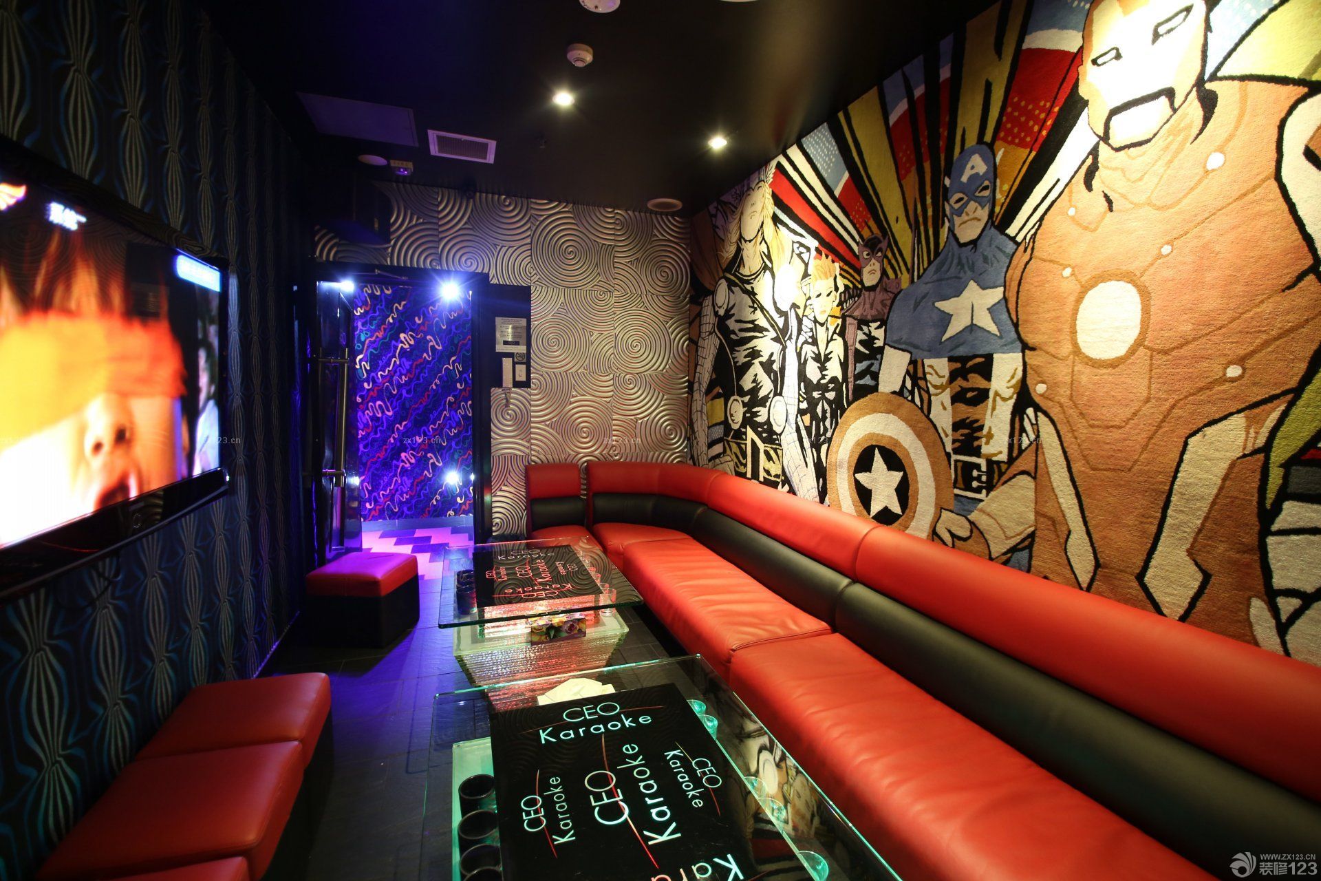ktv包房室内壁画效果图片