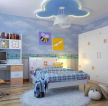 最新地中海风格小孩卧室硅藻泥背景墙装修效果图片