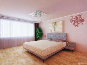 硅藻泥背景墙装修效果图片 温馨卧室设计