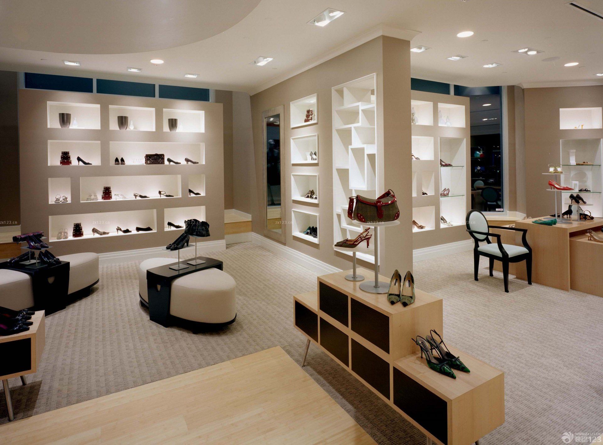 鞋柜专卖店地毯贴图图片