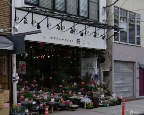 同城花店门头设计实景图片