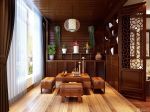 中式家装阳台茶室设计装修图片