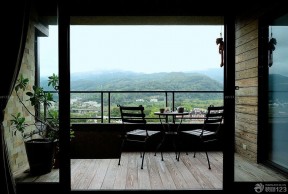 中式家装阳台 小阳台装修效果图片