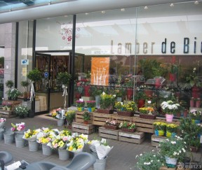 国外花店 橱窗设计效果图