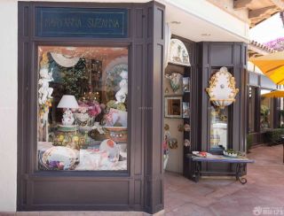 传统欧式风格花店橱窗设计效果图