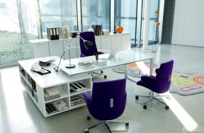 写字楼室内装修效果图 办公室创意桌椅设计