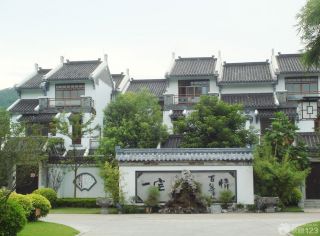新中式自建别墅围墙效果图片