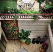中式阳台创意原木地板装修效果图片