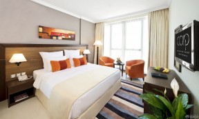 酒店式公寓装修图 单人床装修效果图片