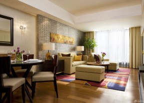 酒店式公寓装修图 沙发背景墙装修效果图片