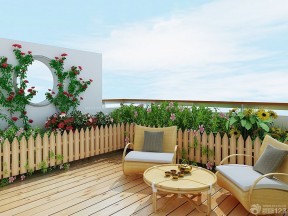 中式阳台创意 阳台花园装修效果图